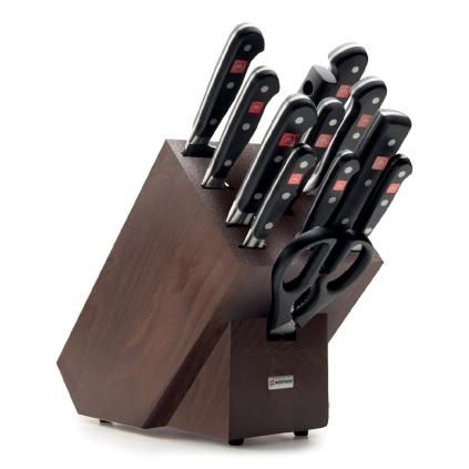 Set de bloc à couteaux CLASSIC, 13 pièces, avec fusil d'affûtage et ciseaux, Wüsthof