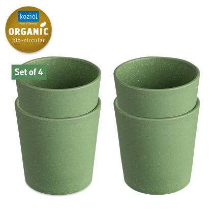 Verre en plastique CONNECT, set de 4 pc, 190 ml, vert feuille naturel, Koziol