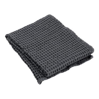 Serviette de bain CARO 50 x 100 cm, gris-noir, Blomus