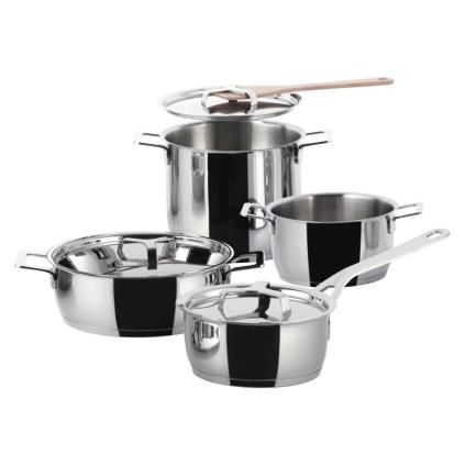 Set de casseroles POTS & PANS, 7 pièces, acier inoxydable, Alessi