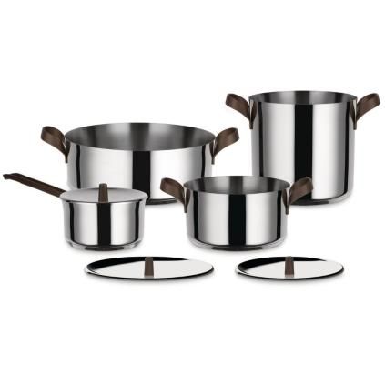 Batterie de cuisine EDO, 7 pièces, acier inoxydable, Alessi