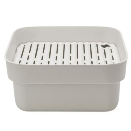 Bac à vaisselle, avec égouttoir, gris clair, Brabantia