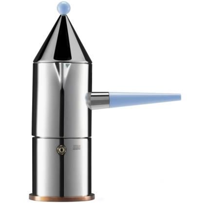 Cafetière italienne LA CONICA, 150 ml, manche bleu, Alessi