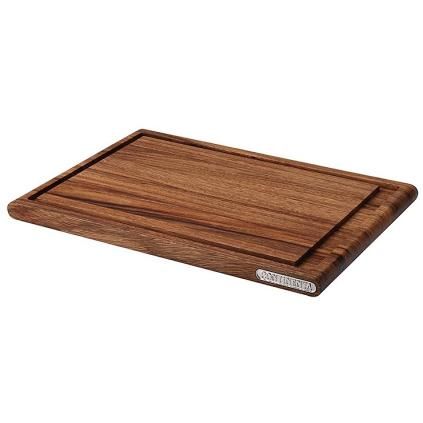 Planche à découper 43 x 29 cm, brun, bois d'acacia, Continenta