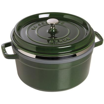Faitout COCOTTE 26 cm, avec étuve, basilic, fonte, Staub