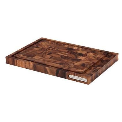 Planche à découper 36,5 x 25 cm, brun, bois d'acacia, Continenta