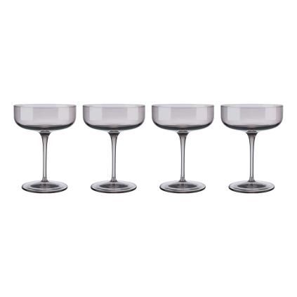 Coupe à champagne FUUM, set de 4 pc club, verre brun, Blomus