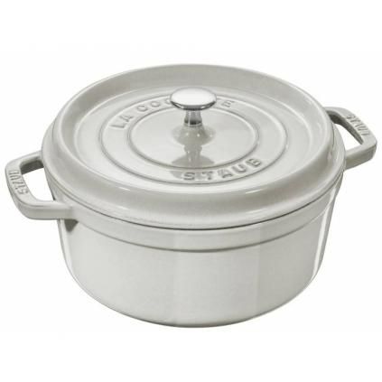 Plat cocotte COCOTTE 28 cm, rond, truffe blanche, fonte, Staub