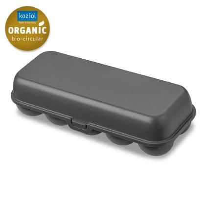 Boîte de rangement pour œufs EGGS TO GO 28 cm, pour 10 œufs, gris cendre, Koziol