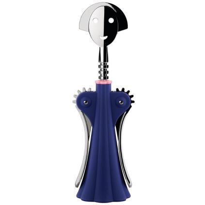 Tire-bouchon Charles de Gaulle ANNA G., bleu foncé, Alessi