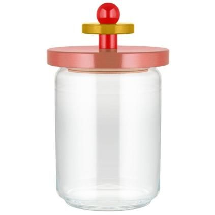 Bocal de rangement 100 COLLECTION, 1 l, rose, verre, Alessi