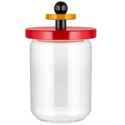 Bocal de rangement 100 COLLECTION, 1 l, rouge, verre, Alessi