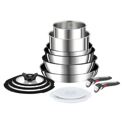 Batterie de cuisine INGENIO PREFERENCE ON L9749432, 13 pièces, acier inoxydable, Tefal
