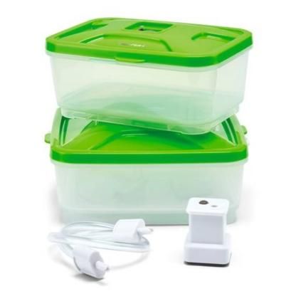 Boîte de conservation pour aliments sous vide VACUPACK XA258010 , set de 2 pc, Tefal