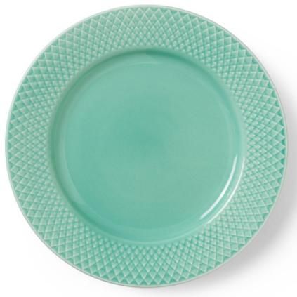 Assiette RHOMBE 21 cm, aqua, Lyngby