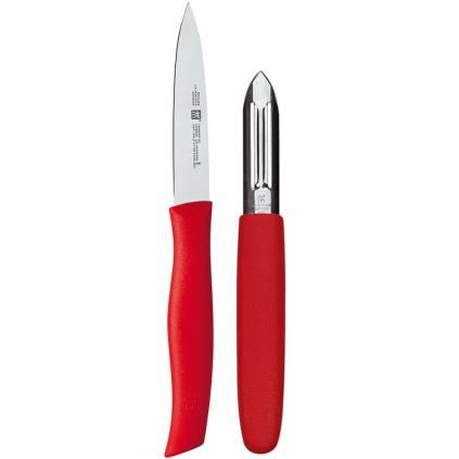 Couteau d'office et épluche-légumes TWIN GRIP , rouge, Zwilling