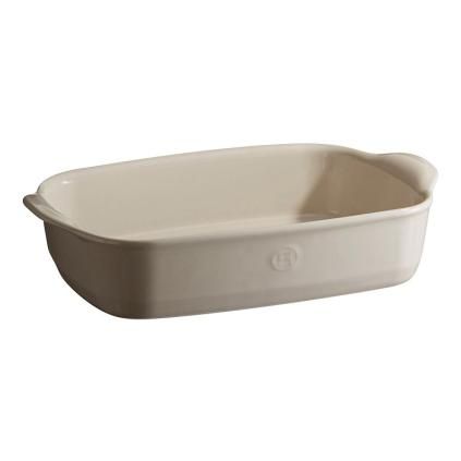 Plat de cuisson four 29 x 19 cm, crème, argile, Emile Henry