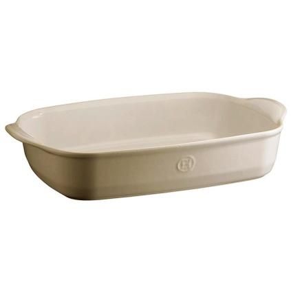 Plat de cuisson four 42 x 27 cm, crème, argile, Emile Henry