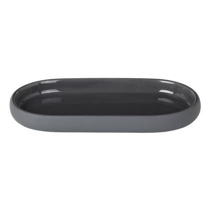 Porte-savon SONO, sans rainures, gris-noir, Blomus