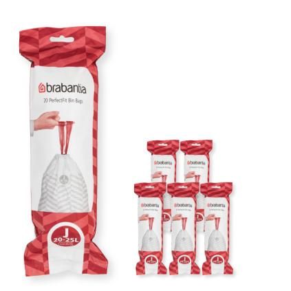 Sac poubelle J PERFECTFIT 20-25 l, 120 pc, Brabantia