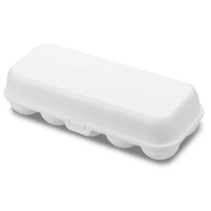 Boîte rangement pour oeufs EGGS TO GO 28 cm, pour 10 oeufs, coton blanc, Koziol