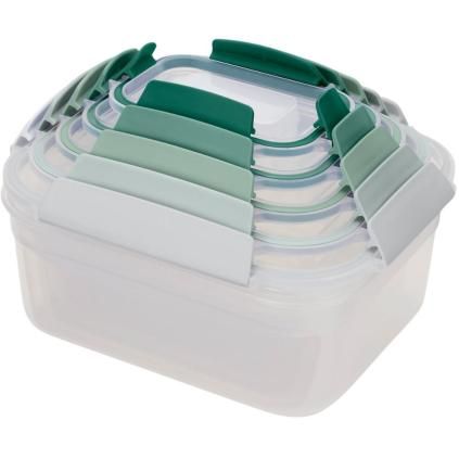 Bocal de rangement NEST 81127, set de 5 pc, vert, plastique, Joseph Joseph
