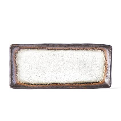 Assiette à sushi et sashimi, 29 x 13 cm, gris Akane, MIJ