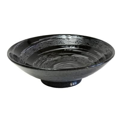 Bol à ramen GUNMETAL SWIRL 24,5 cm, 900 ml, MIJ