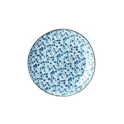 Assiette mise en bouche BLUE DAISY 23 cm, MIJ