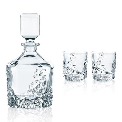 Set de verre et carafe à whisky SCULPTURE, 3 pièces, Nachtmann