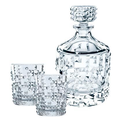 Set de verre et carafe à whisky PUNK, 3 pièces, Nachtmann