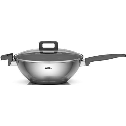 Wok concept 30 cm, avec couvercle en verre, WOLL