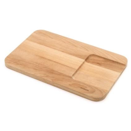 Planche à découper 25 x 40 cm, pour légumes, marron, bois, Brabantia