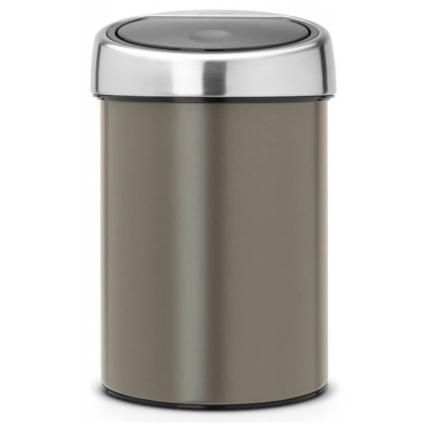Poubelle à couvercle tactile TOUCH BIN 3 l, platine, Brabantia