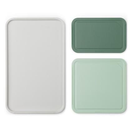 Planche à découper, set de 3 pc, vert, plastique, Brabantia