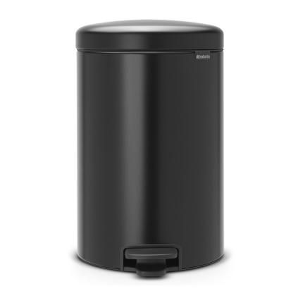 Poubelle à pédale NEWICON 20 l, noir mat, Brabantia