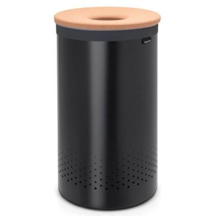 Bac à linge 60 l, avec couvercle en liège, noir, Brabantia
