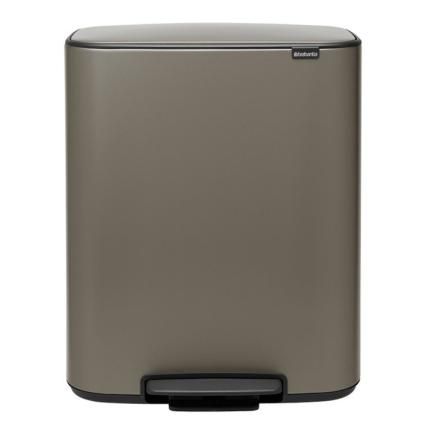 Poubelle à pédale BO 2 x 30 l, platine, Brabantia