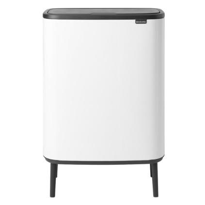 Poubelle à couvercle tactile BO HI 2 x 30 l, blanc, Brabantia