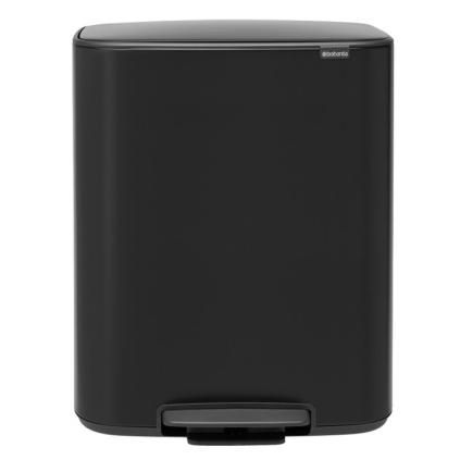 Poubelle à pédale BO 2 x 30 l, noir, Brabantia