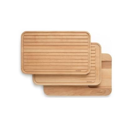 Planche à découper, set de 3 pc, brun, bois, Brabantia