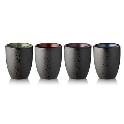 Mug thermo, set de 4 pc, noir, Bitz