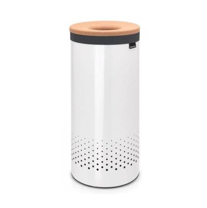 Bac à linge 35 l, avec couvercle en liège, blanc, Brabantia