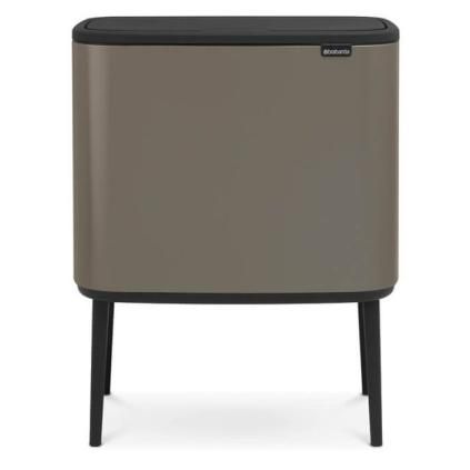 Poubelle à couvercle tactile BO 3 x 11 l, platine, Brabantia