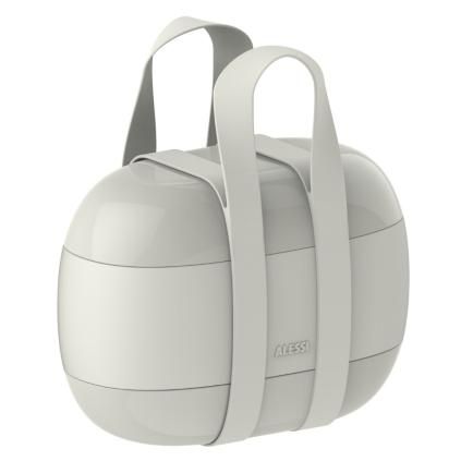 Lunchbox FOOD A PORTER, 2 conteneurs, gris, Alessi