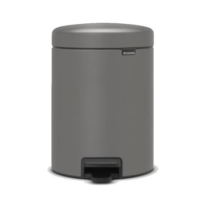 Poubelle à pédale NEWICON 5 l, gris minéral, Brabantia
