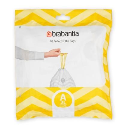 Sac poubelle A PERFECTFIT 3 l, 40 pc, Brabantia