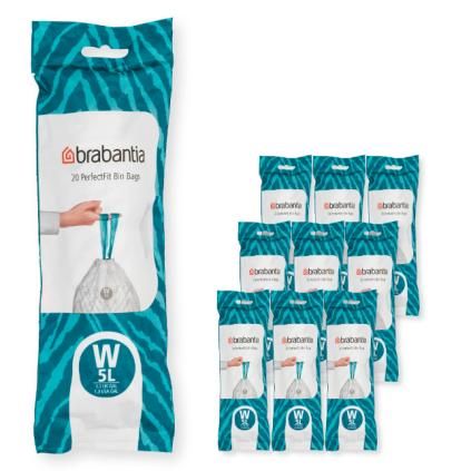Sac poubelle W PERFECTFIT 5 l, 200 pc, Brabantia