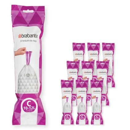 Sac poubelle C PERFECTFIT 10-12 l, 200 pc, Brabantia