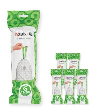 Sac poubelle G PERFECTFIT 23-30 l, 120 pc, Brabantia
